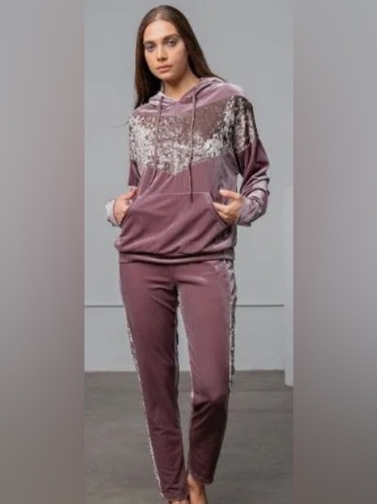 Easel Los Angeles Pants - Easel Ice Velvet Side Pockets Elastic Waist Velour Jogger Pants